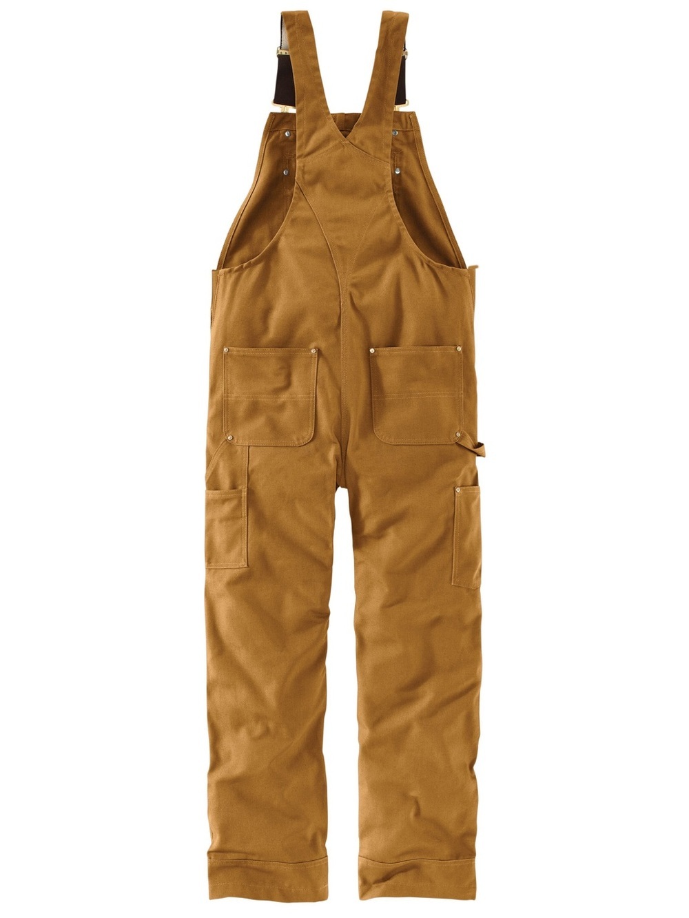 Source Unknown Carhartel-Style Brown Canvas Overalls